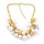 New European Style Gold Plated pearl resin ball Choker Necklace bracelet set S-0035
