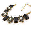 New fashion Style Gold Plated  resin gem rhinestone crystal flower Choker Necklace N-0154