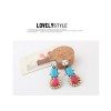 European style colorful resin gem rhinestone candy stud earrings E-0680