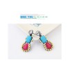European style colorful resin gem rhinestone candy stud earrings E-0680