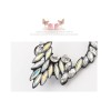 European Punk style crystal rhinestone leaves stud ear cuff E-1211