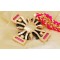 New Fashion Gold Plated Alloy Rose Ribbon Weave Chain Resin Rhinestone Flower Cross Pendant Necklace  N-0579
