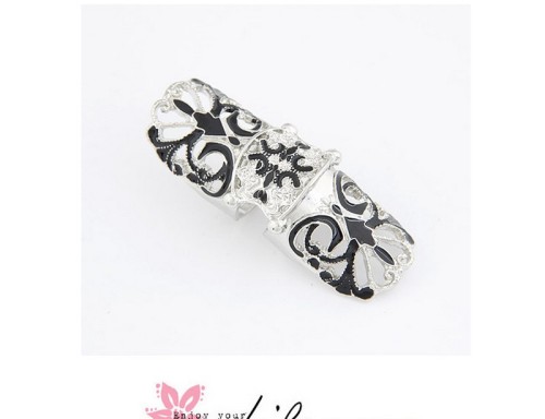 Punk rock Style gold silver plated enamel butterfly knuckle Finger Ring R-0234