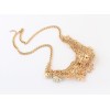 Lovely Fashion Charming Golden Metal Enamel Daisy Flower Rhinestone Choker  Necklace N-0156