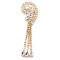 European Style full clear rhinestone crystal drop tassels pearl ear clip Ear Cuff For Left Ear E-2087