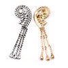 European Style full clear rhinestone crystal drop tassels pearl ear clip Ear Cuff For Left Ear E-2087