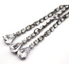 European Style full clear rhinestone crystal drop tassels pearl ear clip Ear Cuff For Left Ear E-2087