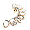 European Style full clear rhinestone crystal  leaves ear clip Ear Cuff For Left Ear  E-2088
