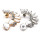 European Style full clear rhinestone crystal  leaves ear clip Ear Cuff For Left Ear  E-2088