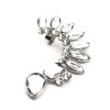 European Style full clear rhinestone crystal  leaves ear clip Ear Cuff For Left Ear  E-2088