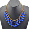 New  fashion gold plated resin beads drop tassels Choker Necklace adjustable N-0291