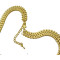 New  fashion gold plated snake chain rhinestone pearl ball tassels Choker Necklace adjustable N-1573