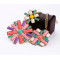 New  charming gold plated resin colorful gem flower choker necklace N0160