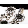 New Fashion Vintage European Style Bronze Alloy Multilayer Rhinestone Crystal Gem Choker Necklace N-0159