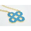 New European Style Gold Plated Alloy 3 Colors Enamel Lucky Number Eight Pendant Necklace N-4851