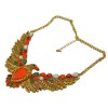 Fashion European Style Charming Resin Gem Rhinestone Open Wing Eagle Choker Necklace N-3402