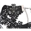 New Fashion Gothic Black Hollow Out Lace Flower Drop Tassel Collor  Necklace N-1582