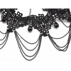 New Fashion Gothic Black Hollow Out Lace Flower Drop Tassel Collor  Necklace N-1582