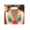 New Korean Colorful Flower Resin Acrylic  Gem Statement Necklace N-0162