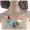 Fashion gold plated lots colors enamel geometry  choker Necklace N-4264