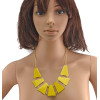 Fashion gold plated lots colors enamel geometry  choker Necklace N-4264