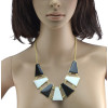 Fashion gold plated lots colors enamel geometry  choker Necklace N-4264