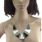 Fashion gold plated lots colors enamel geometry  choker Necklace N-4264