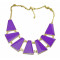 Fashion gold plated lots colors enamel geometry  choker Necklace N-4264