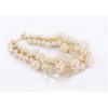 New  fashion gold plated link chain pearl clear ball tassels Choker Necklace adjustable N-1574