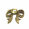 Vintage Style bronze metal clear rhinestone big bowknot Ring Size Adjustable