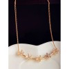 New Korean Style Fashion Charming Golden Metal Rhinestone Lovely Small Flowers Choker Necklace Bracelet Set S-0068