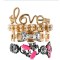 European Charming Mix Style Pearl/Crystal/Gem/LOVE  Combination Bracelet B-0292