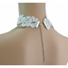 New Gothic white Lace pearl Drop lucky clouds flower leaves multilayer Tassel Collor  Necklace N-1593