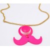 New Korea Style gold plated long chain enamel mustache hat pendant  NecklaceN-3007