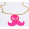 New Korea Style gold plated long chain enamel mustache hat pendant  NecklaceN-3007
