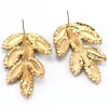 Fashion Gold plated full rhinestone crystal leaves dangle Ear Stud Earrings E-0686