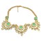 New European Vintage Style Gold Plated Alloy Resin Crysal Flower Choker Necklace N-3008