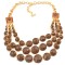 New European gold plated alloy enamel square rhinestone multilayer resin gem  Choker Necklace N-3010