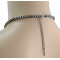 New European Style gun black Chain rhinestone resin leaves flower drop crystal choker Necklace N-3012