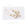 New Arrival European Style Gold Plated Black Resin Gem Drop Choker Necklace N-3014