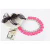 New Korean Style Ribbon Chain Candy Color Resin Crystal Choker Necklace N-3015