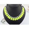 New Korean Style Ribbon Chain Candy Color Resin Crystal Choker Necklace N-3015