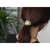 New Fashion European Punk Style Gold Plated Clear Rhienstone Rivet Hair Band F-0096