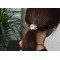 New Fashion European Punk Style Gold Plated Clear Rhienstone Rivet Hair Band F-0096