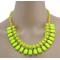 New Arrival European Style Gold Plated Fluorescent Color Resin Rhinestone Choker Necklace N-3017