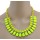 New Arrival European Style Gold Plated Fluorescent Color Resin Rhinestone Choker Necklace N-3017