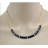 New Fashion Gold Plated Alloy Enamel Crescent Choker Necklace N-4861