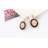 Hot Sale New Fashion European Style Gold Plated Alloy Enamel Crystal Lion Head Dangle Earrings E-1688