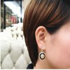 Hot Sale New Fashion European Style Gold Plated Alloy Enamel Crystal Lion Head Dangle Earrings E-1688