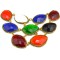 New Fashion vintage gold alloy mix colors resin gem choker Necklace N-3024